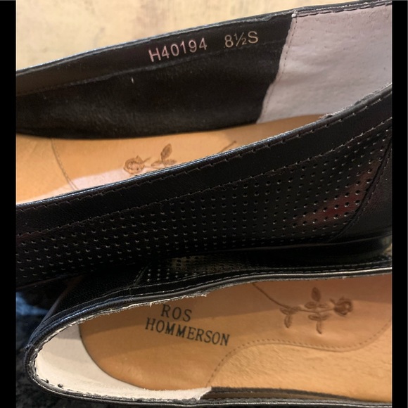 Ros Hommerson Black Leather Flats w/Bow sz 8.5 - Picture 6 of 6